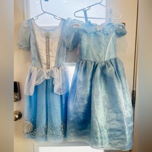 Cinderella Set Disney Store classic & live action dresses and glass slippers 5/6